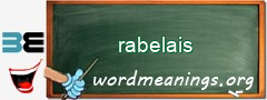 WordMeaning blackboard for rabelais